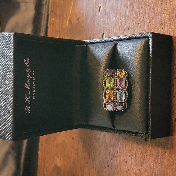 Effy Double Row Multicolor Oval GemStone Ring - Picture 9 of 9